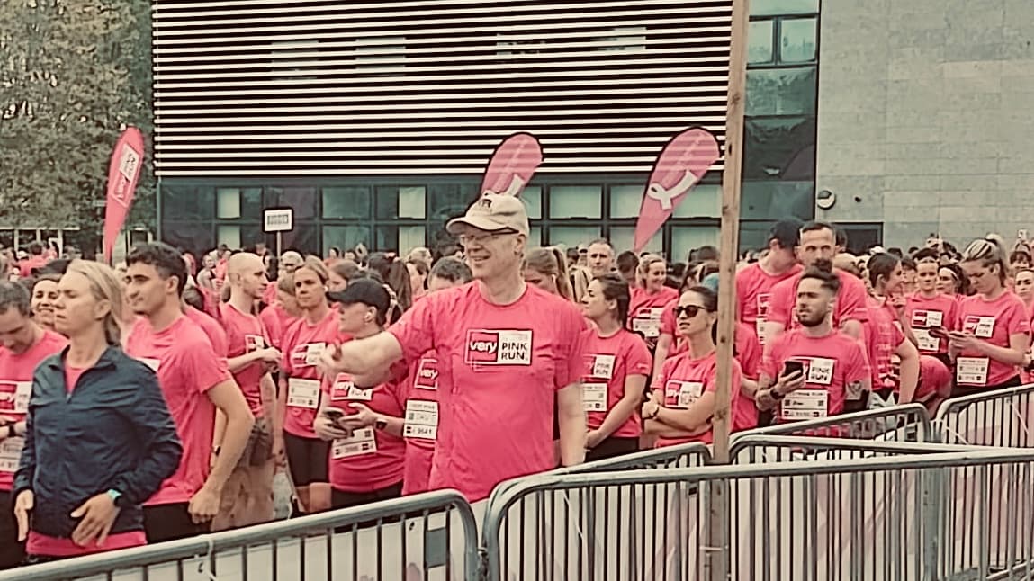 Participating in Pink Run charity event